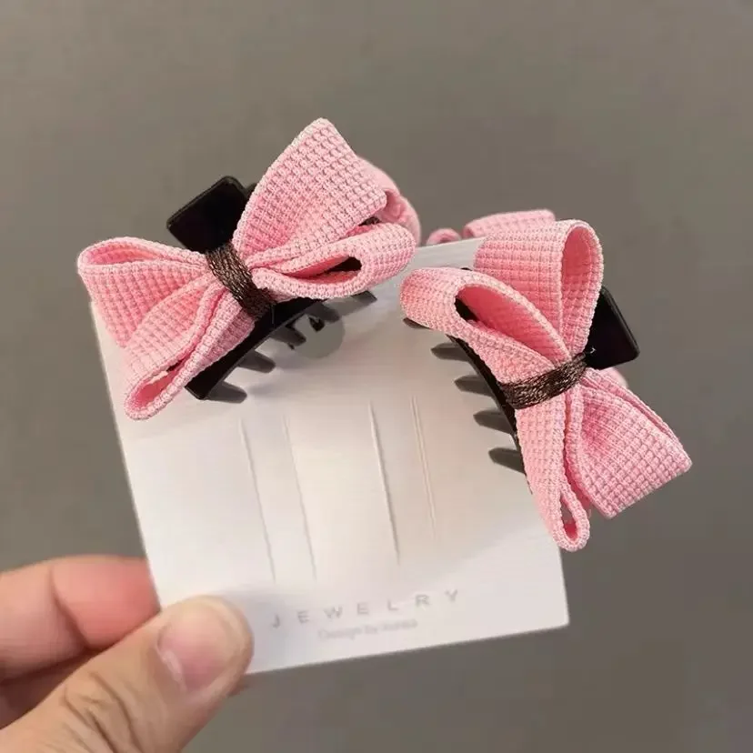 2pcs/set New Girls Korean Cute Mini Bow Hair Clip Claw Clamp Girls Kawaii Hair Claw Clip Headwear for Women Hair Accessorie Hot