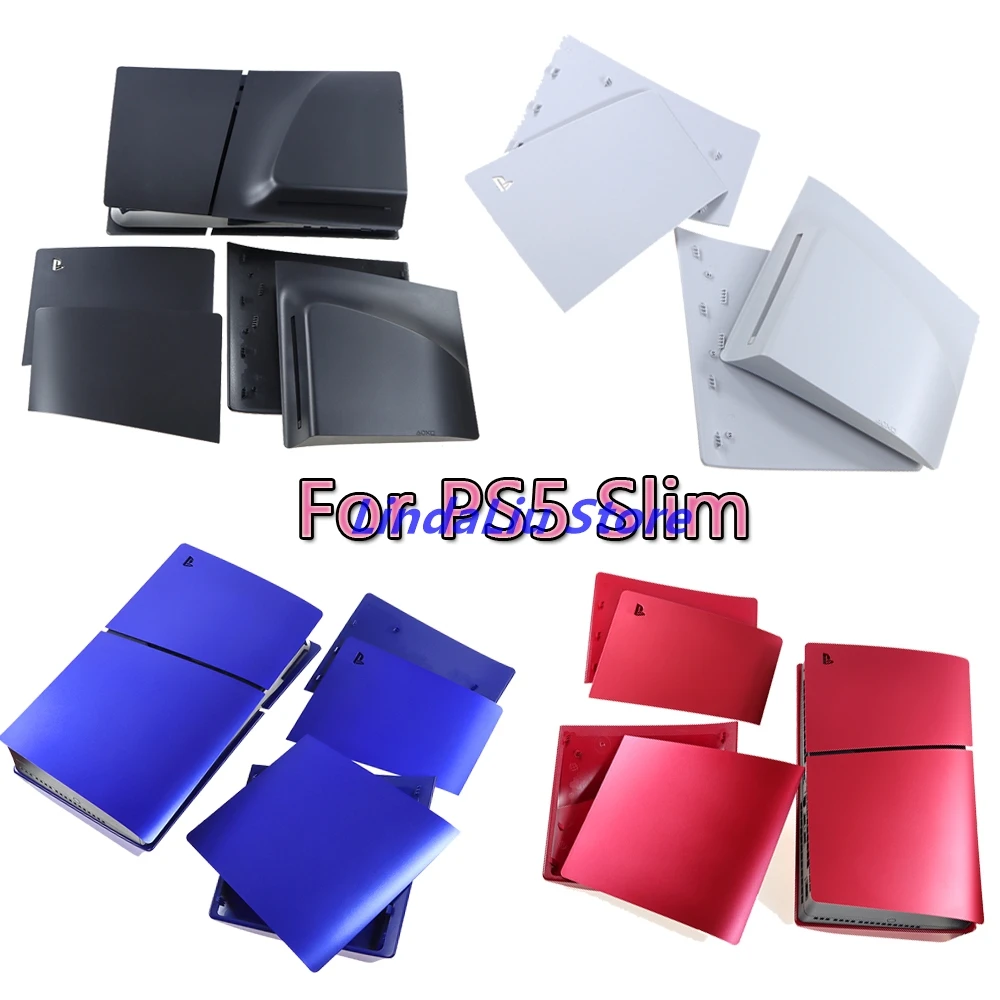 

Replacement Plate For PlayStation5 SLIM Optical Drive Version Protective Hard Case with Logo For PS5 Slim Faceplate Shell 4 in 1