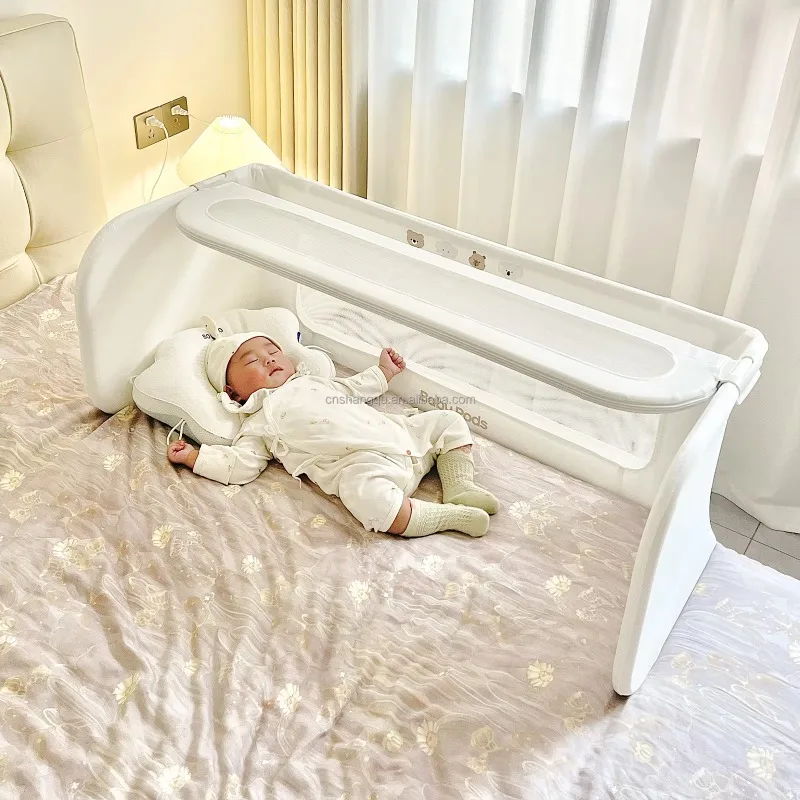 

Baby net bed guardrail Foldable safety protective fabric guardrail