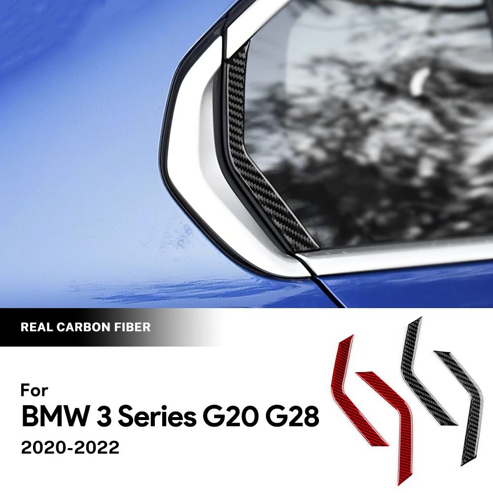 

Car Rear Window Lower Trim Cover Real 3D Dry Carbon Fiber Sticker for BMW 3 Series G20 G28 Short Wheelbase 2020-2022 LHD RHD