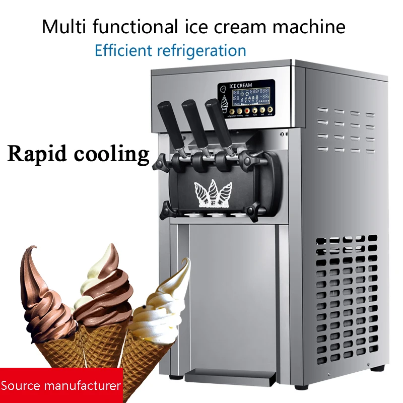 Commercial Ice Cream Machine 1400W Hard Serve Ice Cream Maker With LED Display Screen Auto Shut-Off Timer