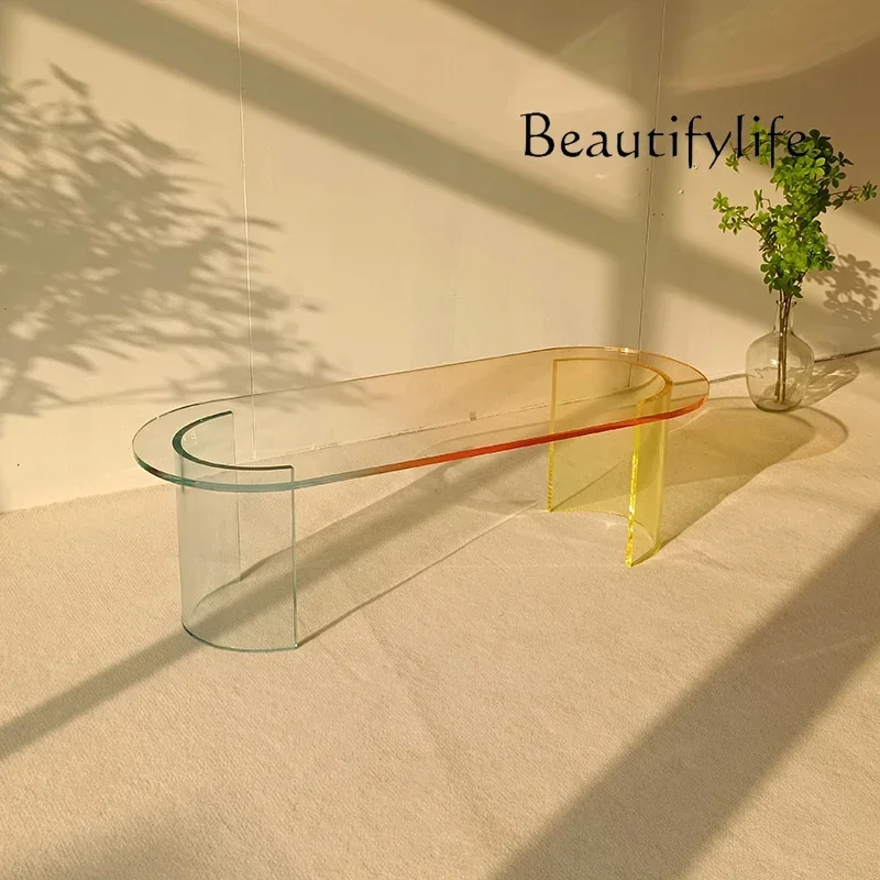 

X Nordic Modern Creative Design Oval Acrylic Simple Table