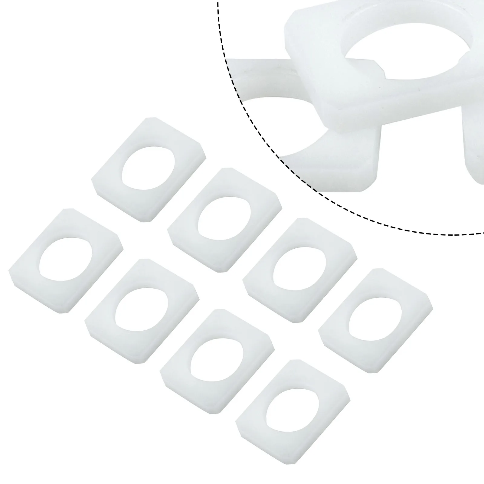 8Pcs White Rubber Seat Rail Bushing Kit For For BMW Z3 Z3M E36 E37 E38 1994-2002 For Roadster Fix Worn Rocking 52108401291