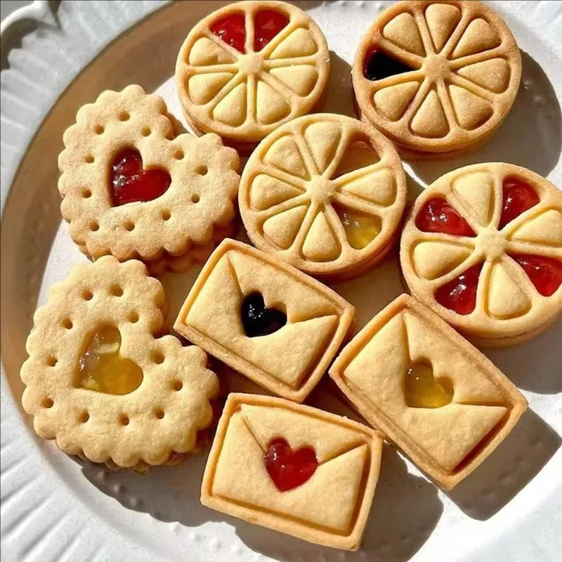 Marmelade Sandwich Keksform 3D Weihnachten Umschlag Liebe Form Pressbarer Ausstecher Keks Fondant Keksstempel Neujahr Kuchen Dekor