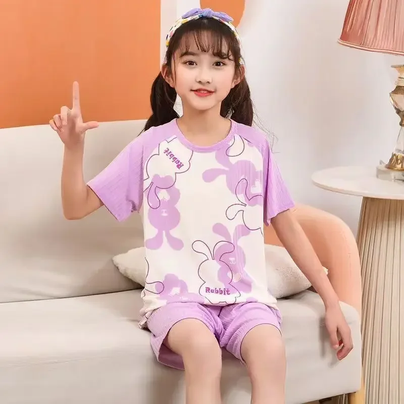 Mercatoo Anime Vêtements Tenues Idées Enfant Fille Été Manches Courtes Solide Tops Et Shorts 2PCS Tenues Ensemble, Rouge, 4 à 5 ans