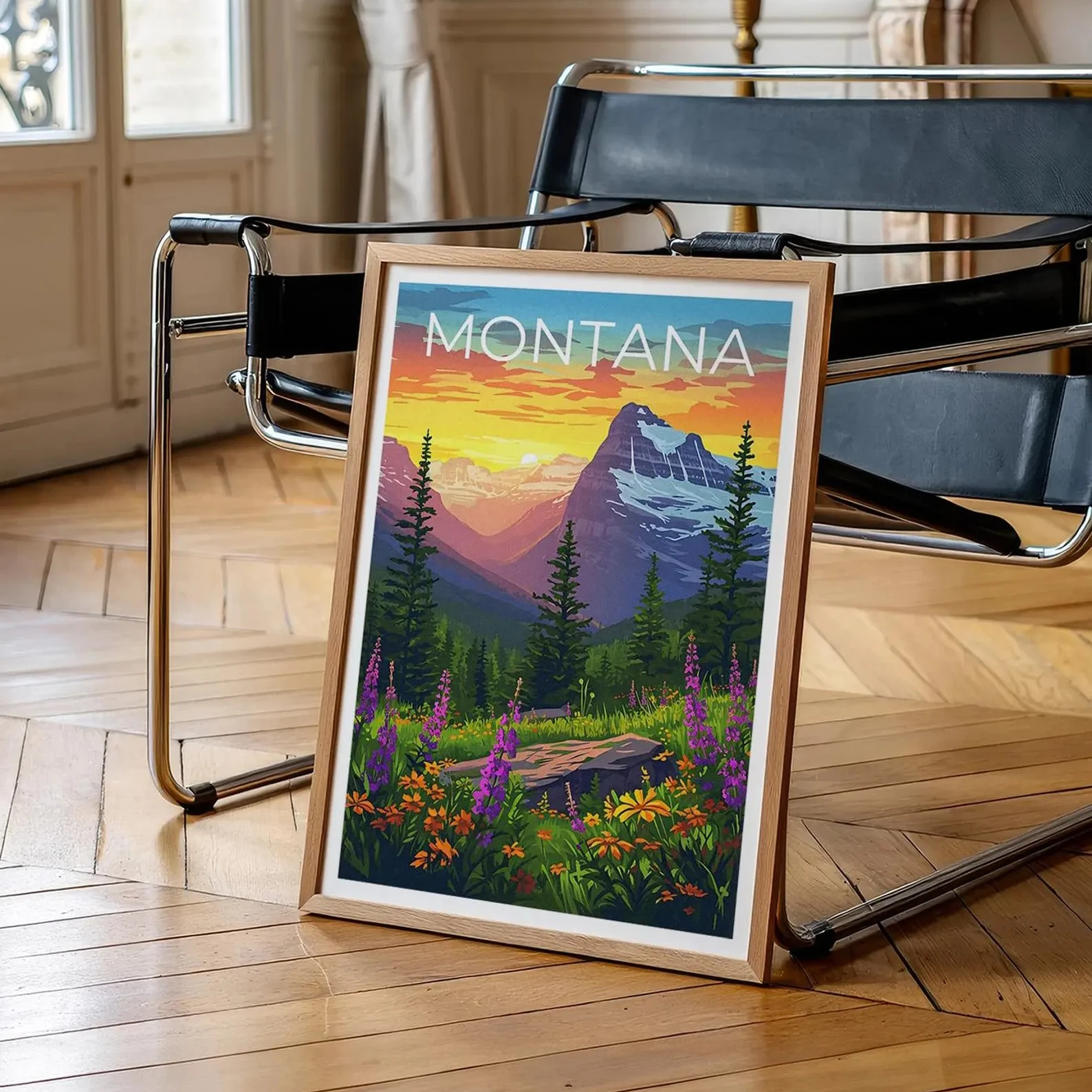 

Montana travel posters, Montana wall decorations, Montana prints, mountain posters, flower posters, home living room decor.
