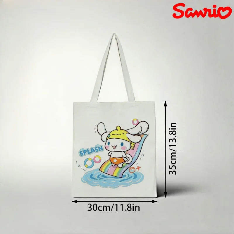 

1pc Kawaii Summer‑pool‑Cinnamoroll‑themed Tote Bag, Sweet Water‑fun‑style Cartoon Shoulder Bag for Girls