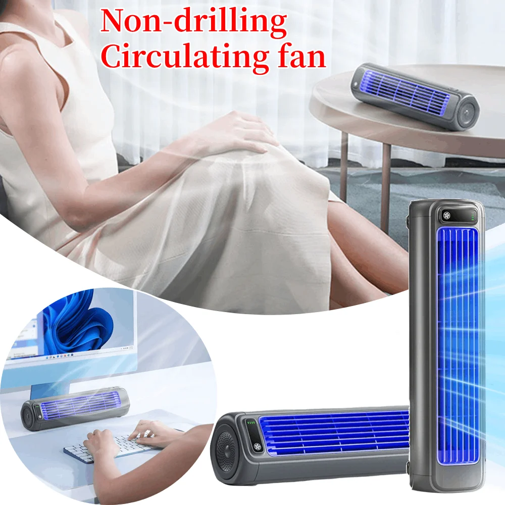 مروحة مكيف هواء محمولة 2000 مللي أمبير في الساعة مروحة برجية هادئة لسطح المكتب مروحة توزيع الحائط 3 سرعات قابلة للتعديل لمكتب غرفة المعيشة ﻿