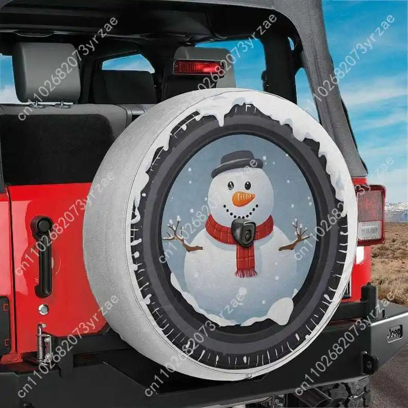 

Snowman Christmas Various Models Spare Tire Cover Sand Dust Prevention Protect Wind Rain Tire Cover Sturdy Durable Tire Covers