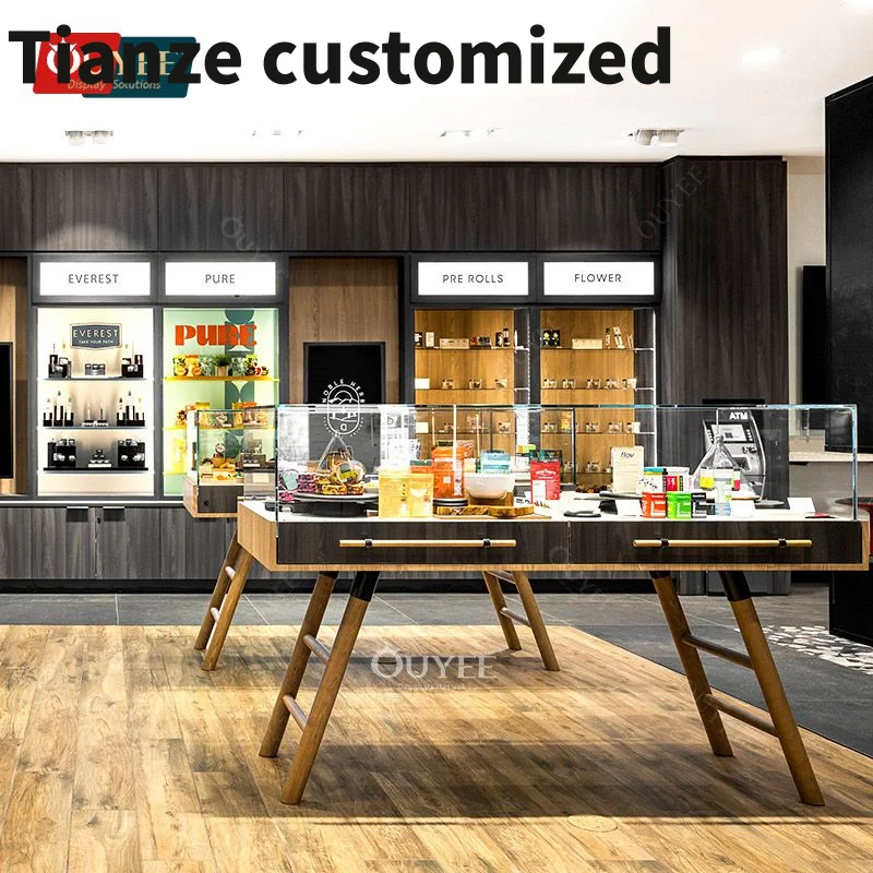 Customized-hookah commercial rug display rack glass display counter smoke shop display cabinet smoke shop furniture