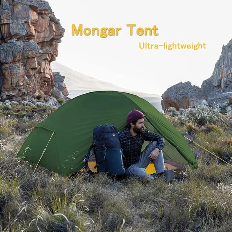 Mongar 2 Camping Tent Ultralight Outdoor 3 Season Waterproof 20D Nylon 210T Hiking Tent 2 Person Backpacking Tent Trisuit Maap