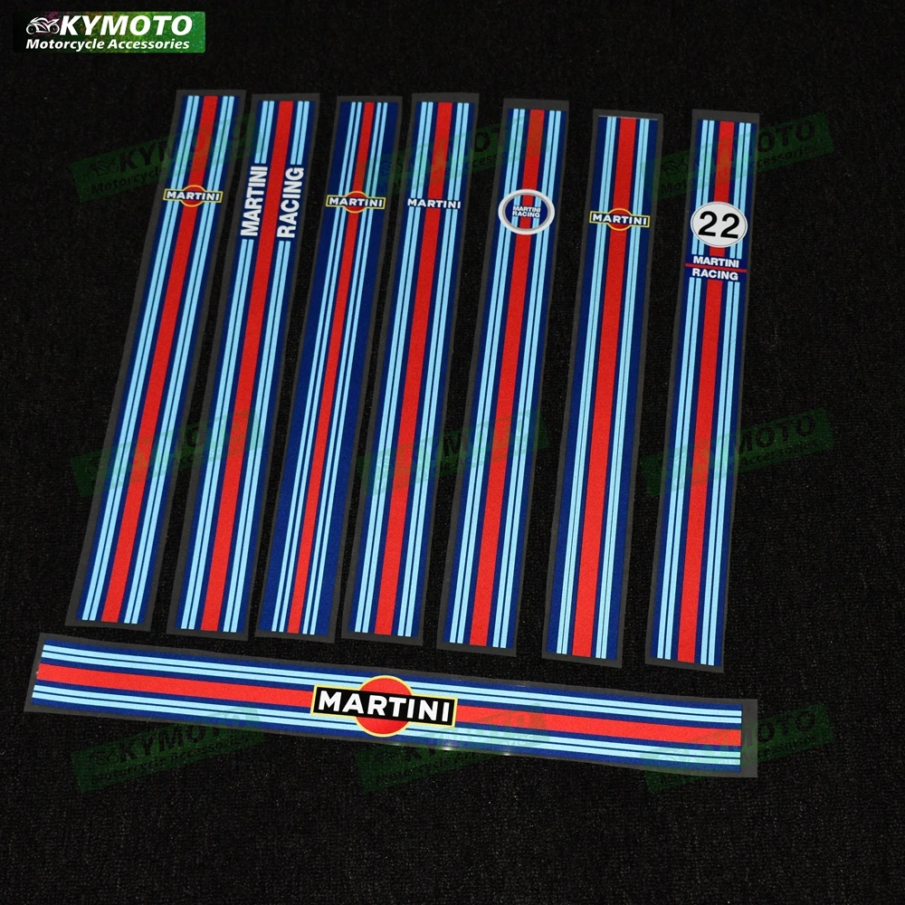 Motorcycle stickers martini Martini motorcycle shell decals fuel tank helmet reflective waterproof sticker strips