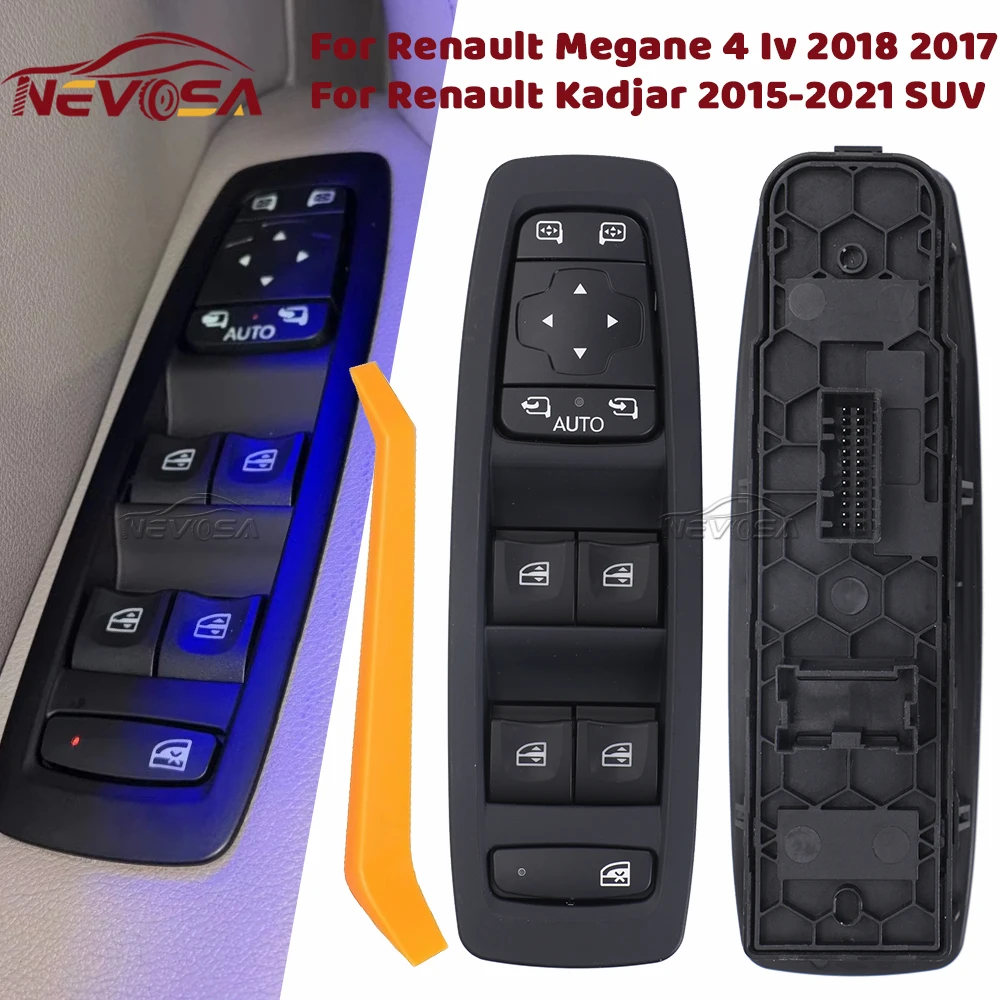For Renault Kadjar 2019 2020 Megane IV 2018 Power Window Control Switch Left Hand Lifter Regulator Button 25401-2952R 254012952R