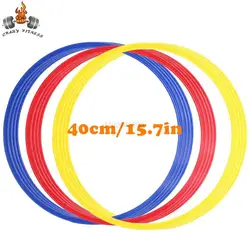 12Pcs/Set Football Training Rings Circle Round Speed Agility Ring Jumping Hoops Soccer for Trainers Gyms Athletics Exercise