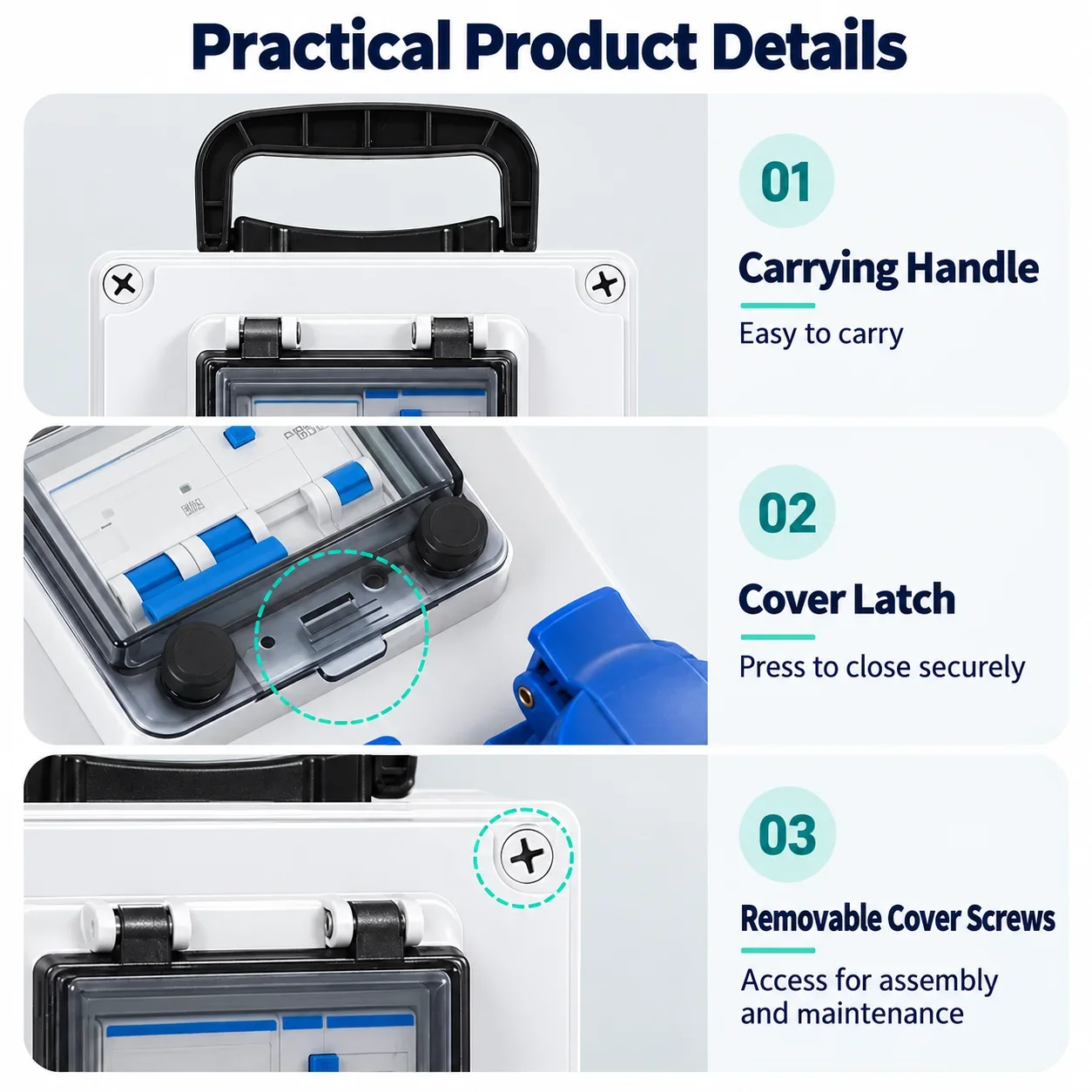Waterproof Construction Site Temporary Mobile Distribution Box Complete Set for Electrical Inspection