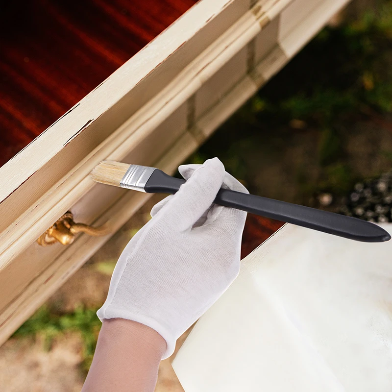 Natuurlijke Borstelharen Kleine Verfkwast Schilfers Met Houten Handvat Verfgereedschap Voor Verfvlekken Muurdeurkasten Furnitur