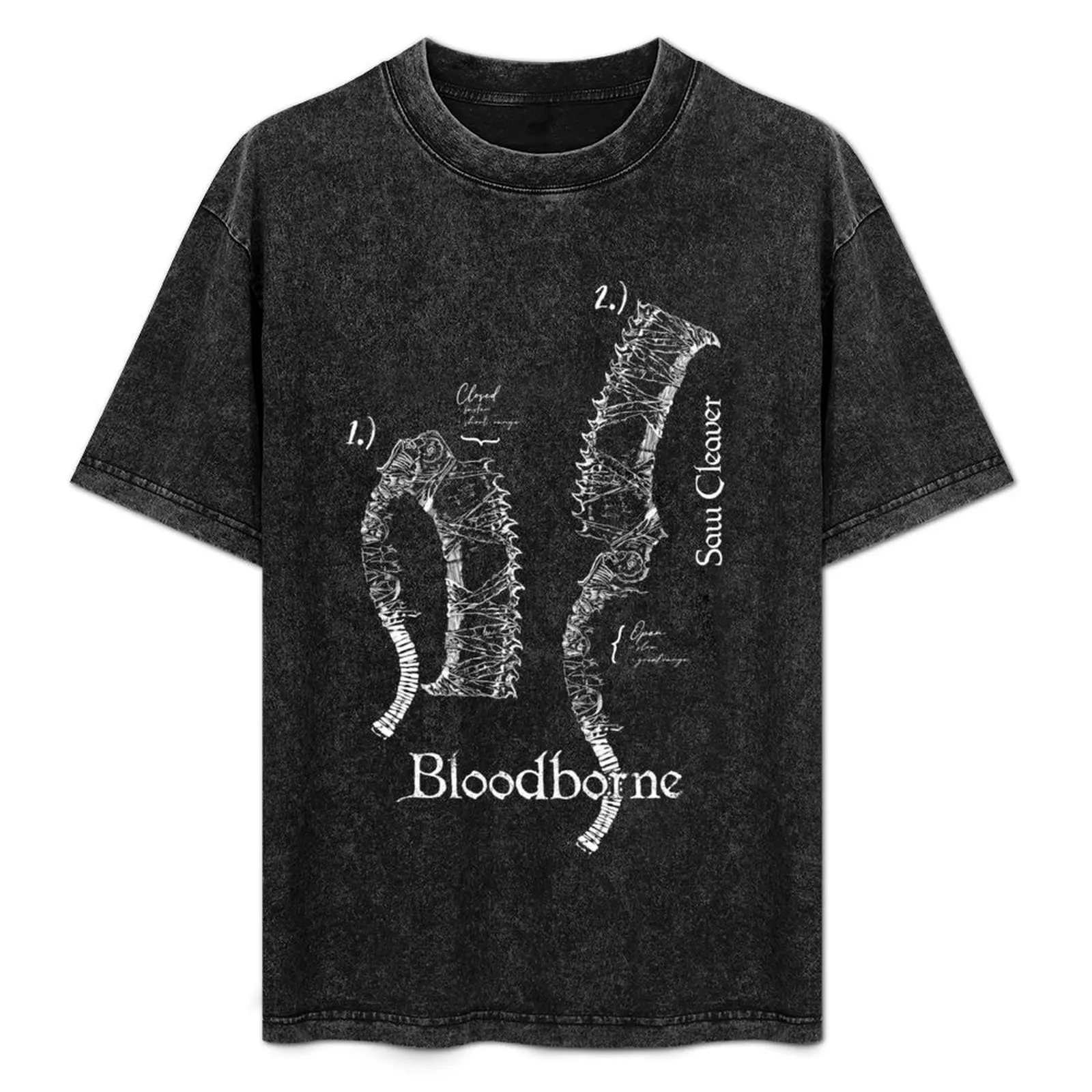 Saw Cleaver Schematic: Bloodborne Fan Art T-Shirt customs for a boy mens designer clothes