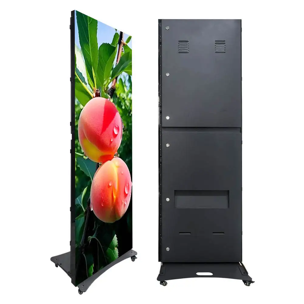 Foldable Advertising LED Display Poster Light Weight Portable For Outdoor Temporary Advertising