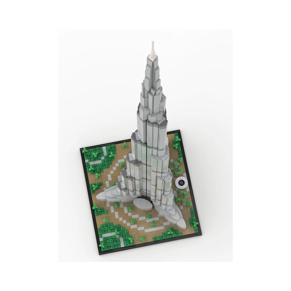 Burj Khalifa Blocos de Construção Educacionais, Montagem de Pequenas Partículas Ready-made, Montagem Técnica, MOC-131908, 1:800