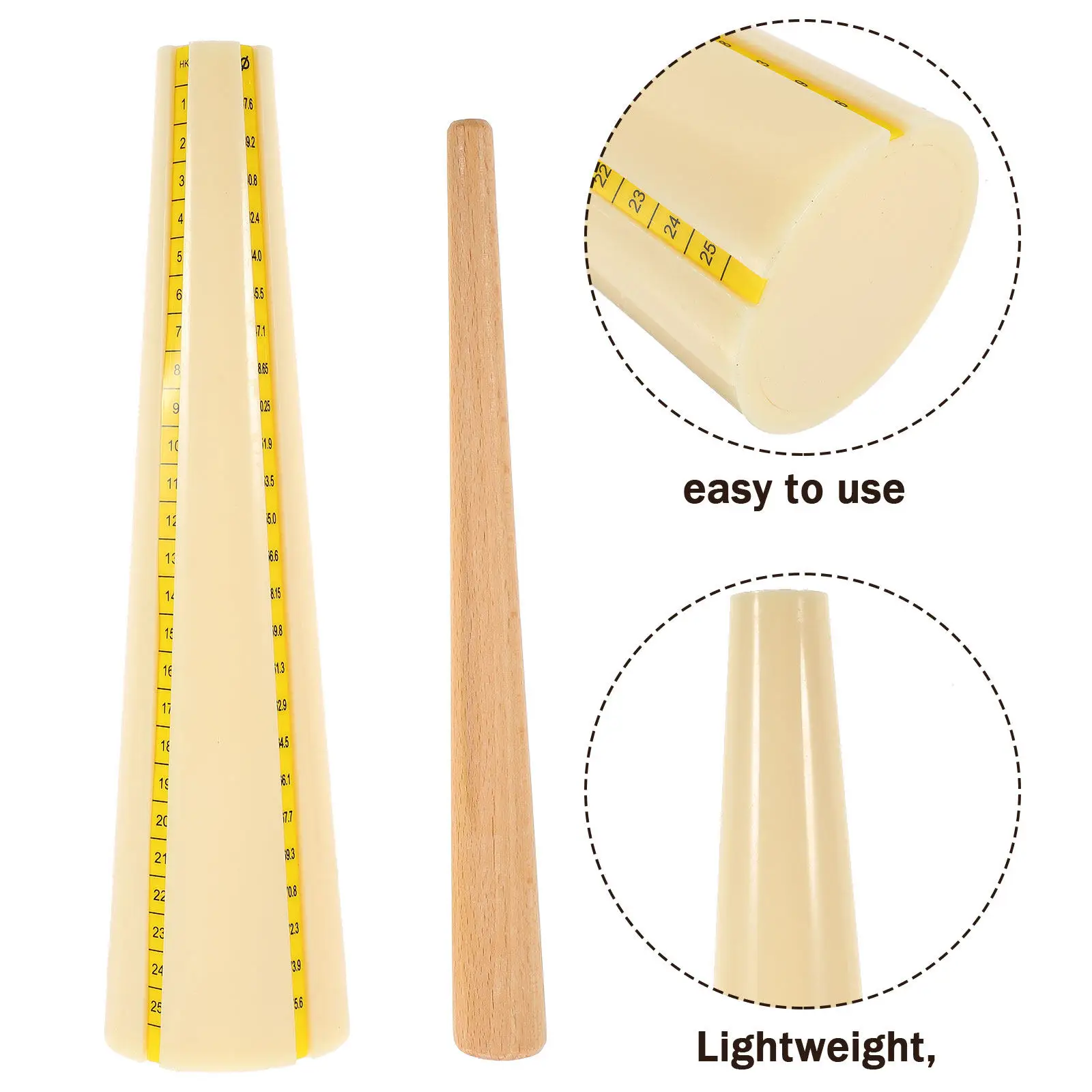 

1Set Ring Mandrel for Jewelry Shaping Lightweight Portable DIY Adjuster Tool Repair Kit for Wedding Bands and Gold Silver