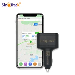 무료 온라인 추적 앱이 포함된 SinoTrack 듀얼 USB 차량용 시가 라이터 GPS 추적기 ST-909 차량용 전화 충전기