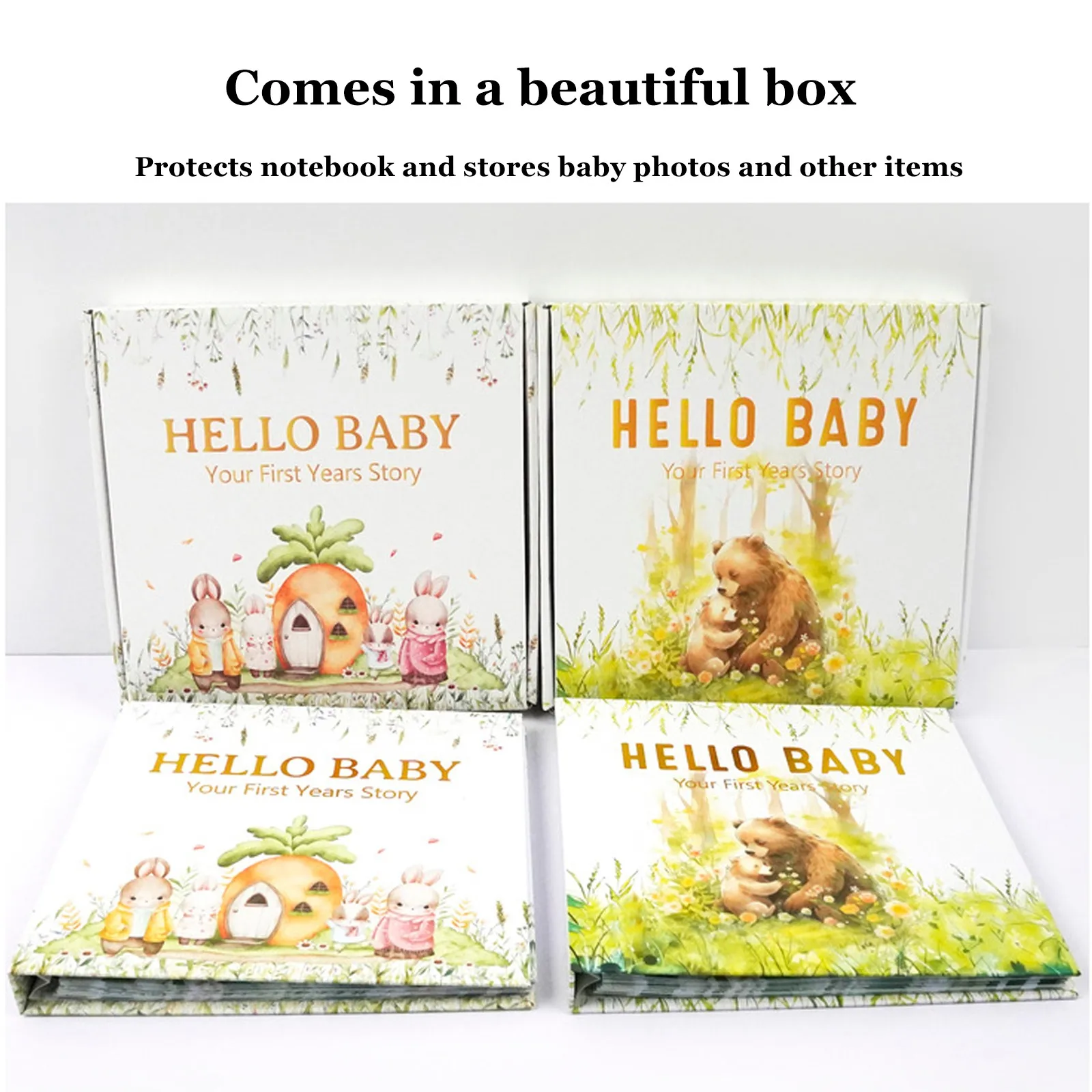 Baby Memory Book Hello Baby Keepsake Pregnancy Diary Cute Kid Record Growth First Year Milestone Journal Scrapbook Diy Album