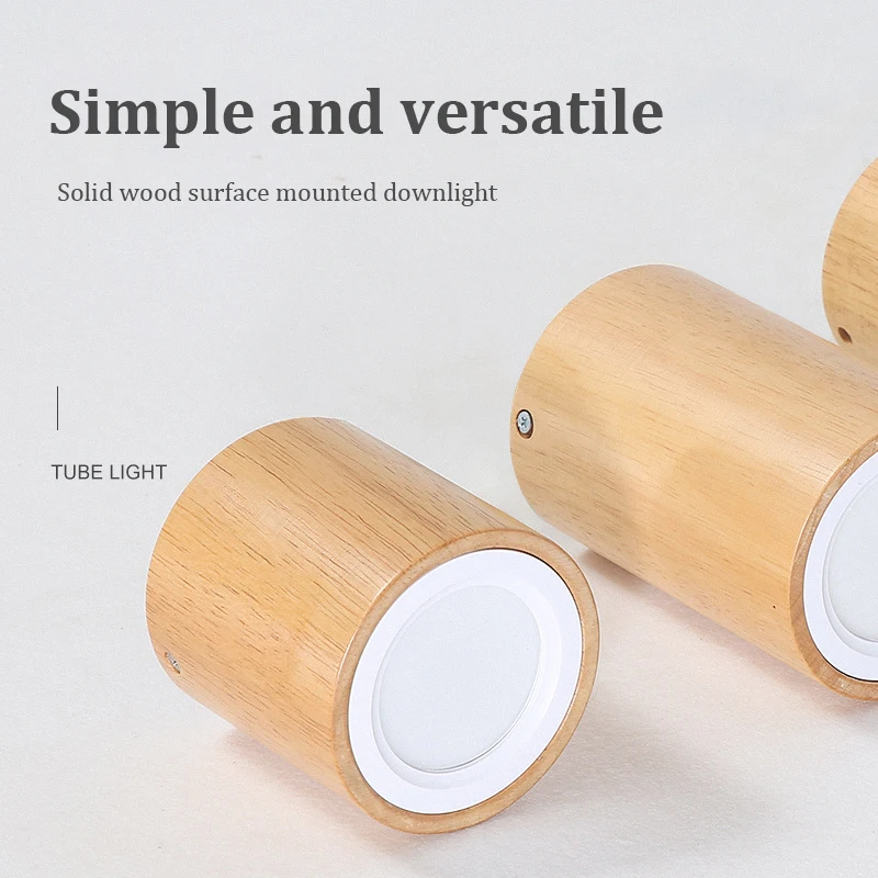 Creative Solid Wood  LED Downlight  Ceiling Lamp Clothing Store Ceiling Light Down Light Spotlight Lighting Led Spotlight