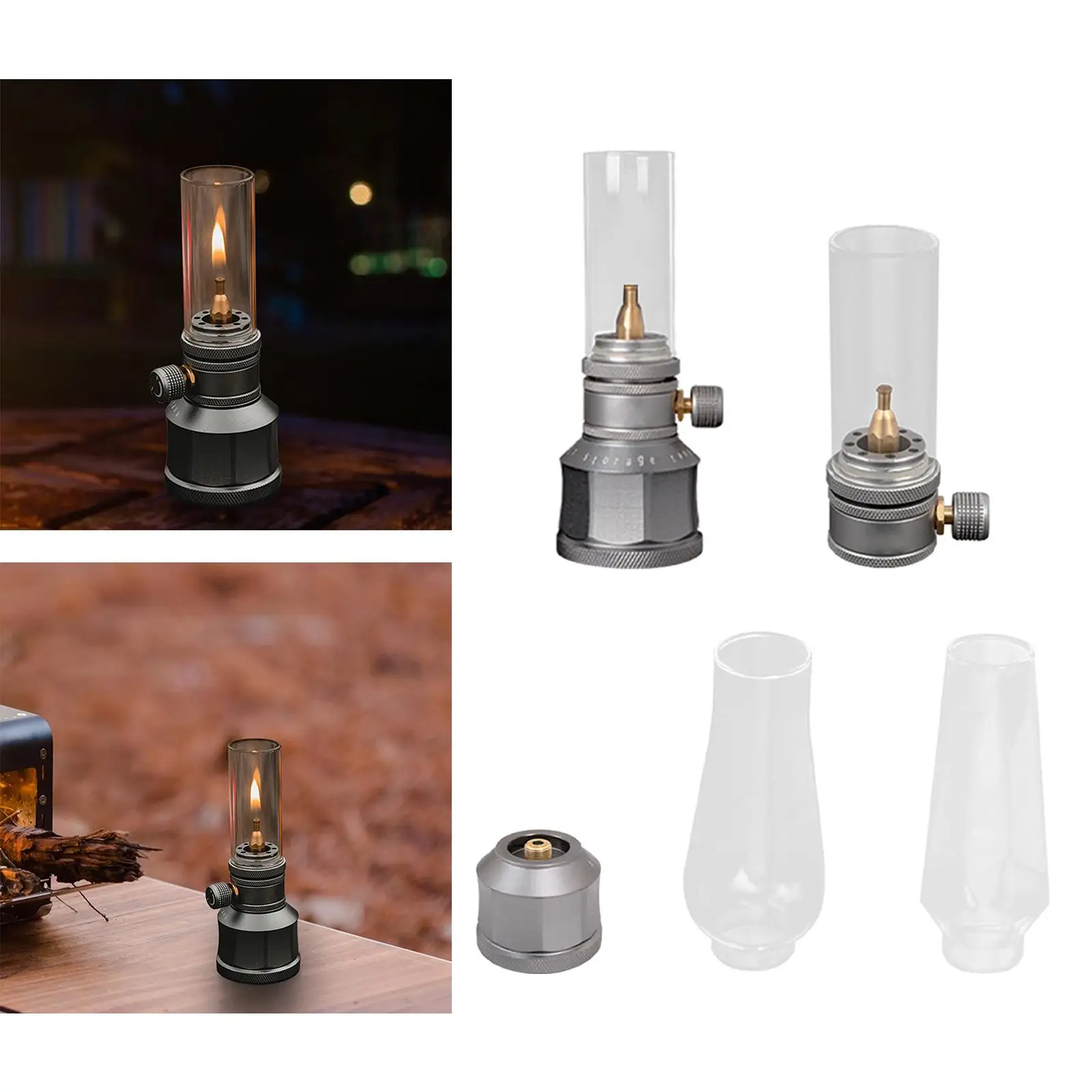 Imagem -04 - Outdoor Camping Gás Lamp Candlelight Fuel Lamp For Travel Caminhadas Piquenique