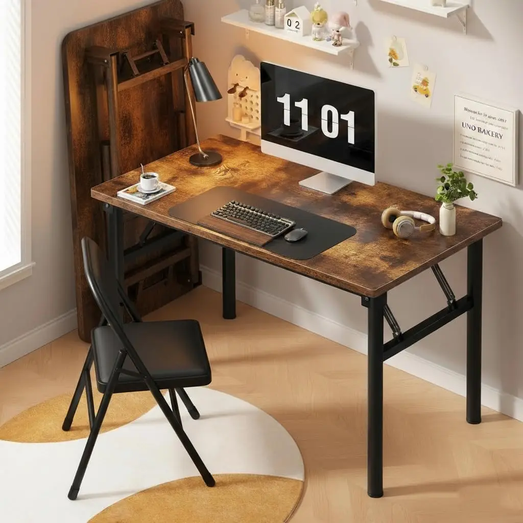 

Foldable Computer Desk 31.5" No-Assembly Compact Home Office Study, Dorm & Apartment, Customized