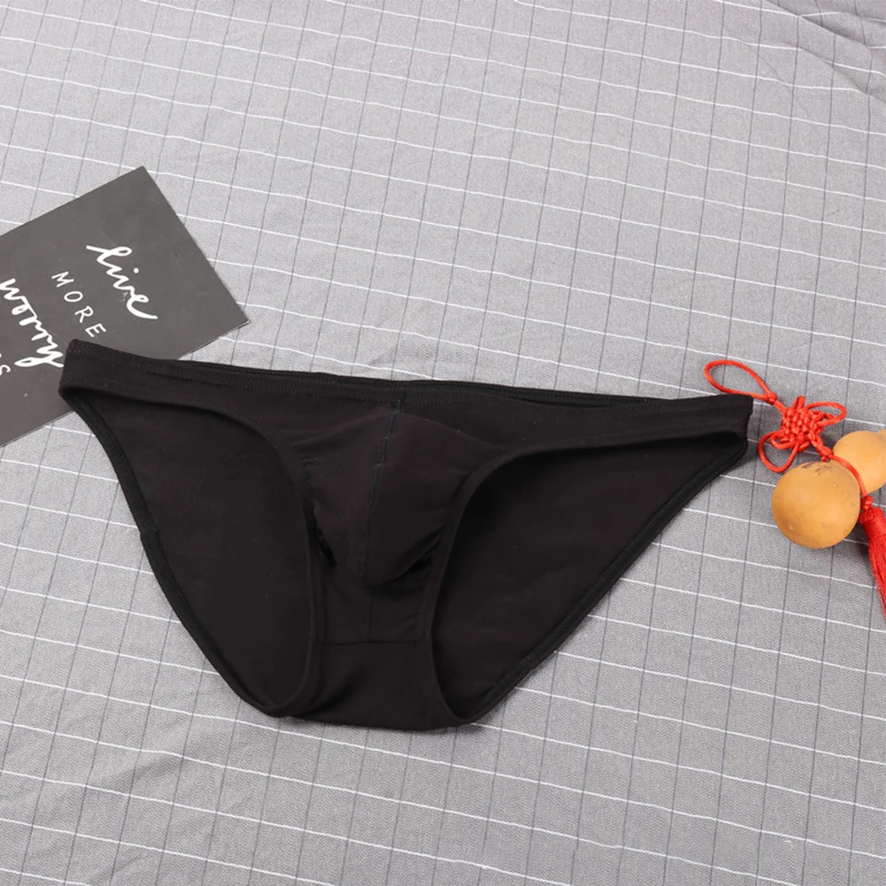 

1pc Fashion Mens Briefs Panties Low Waist Pouch Elastic Comfortable Intimate Underwear Shorts Jockstrap Solid Color