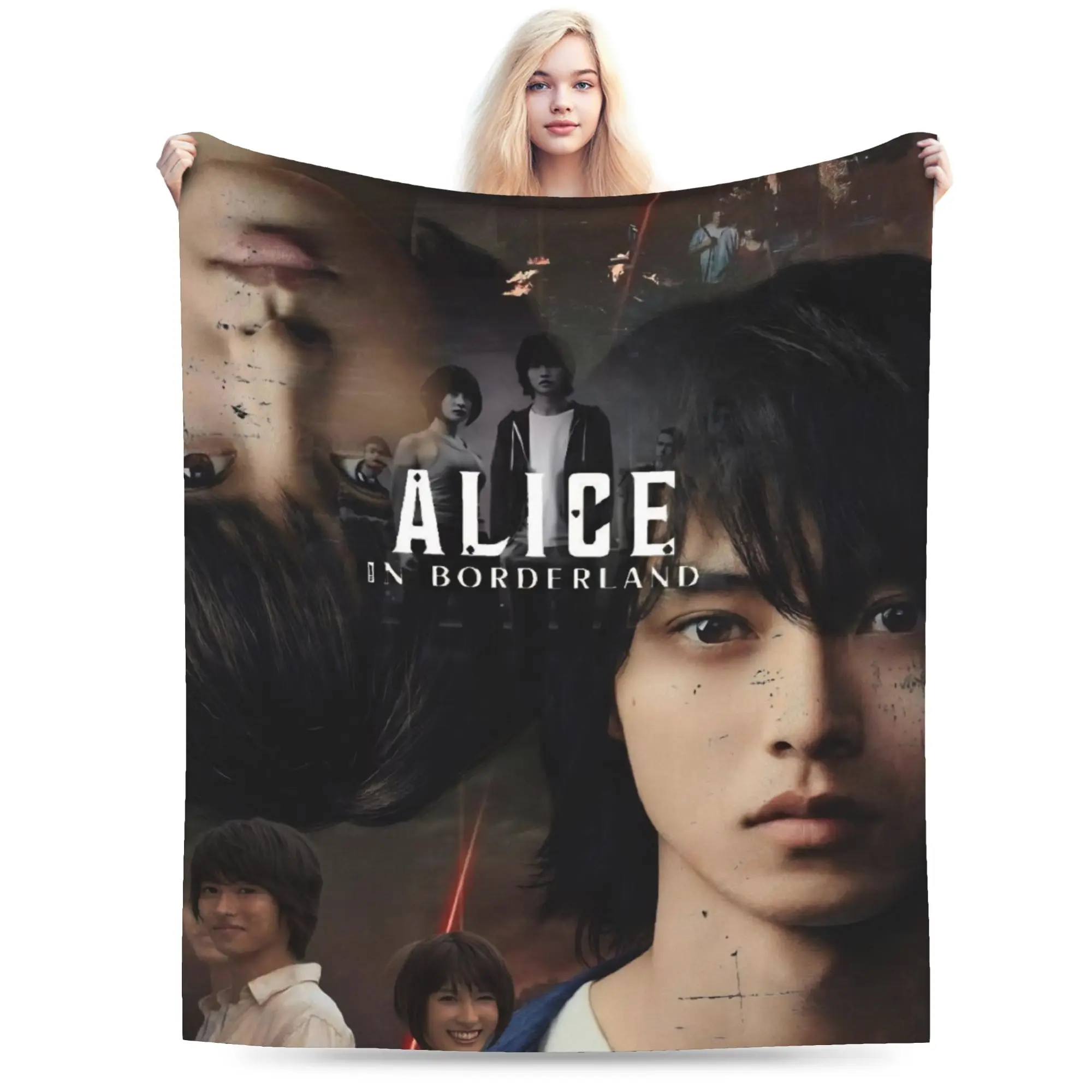 Alice In Borderlands Blankets Quality Warm  Bedding Throws Winter Girls Boys Couch Bed Pattern Bedspread