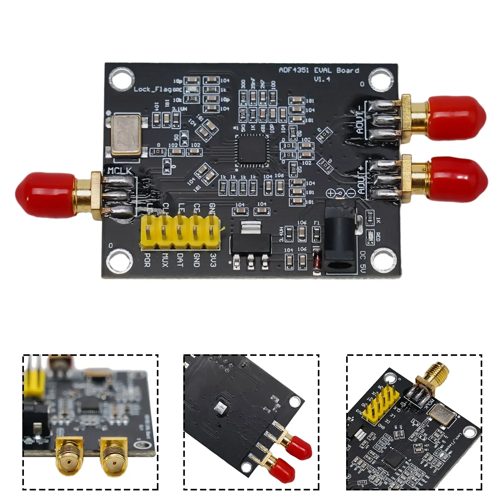 35M 4 4GHz ADF4351 Development Board PLL RF Signal Source  Materials  Point Scanning  1K Step  DC4 9V Power Supply