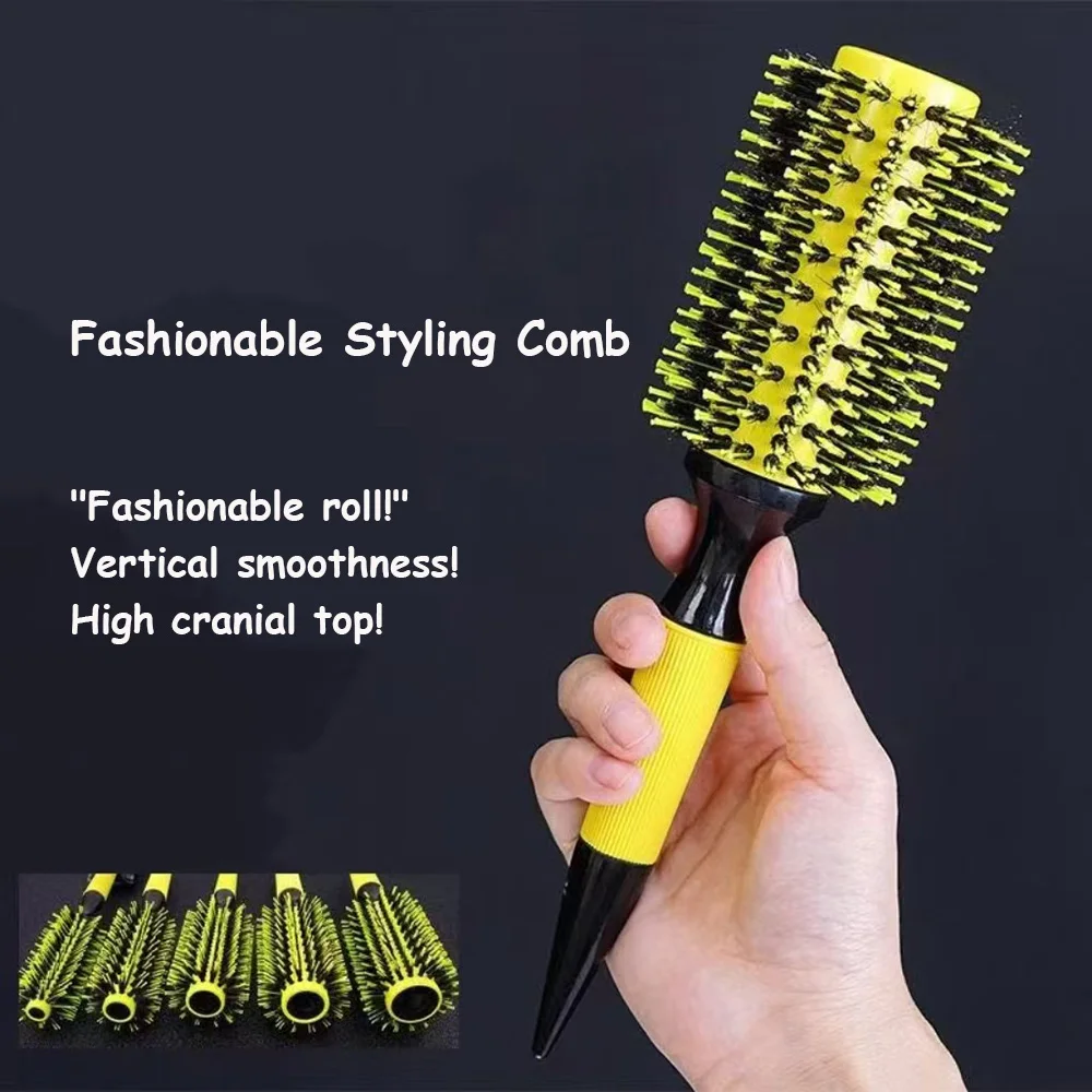 

Парикмахерская расческа для волос Щетка для завивки волос Щетка из щетины кабана Роликовая щетка Салонная расческа для укладки Инструменты Щетка для выпрямления волос