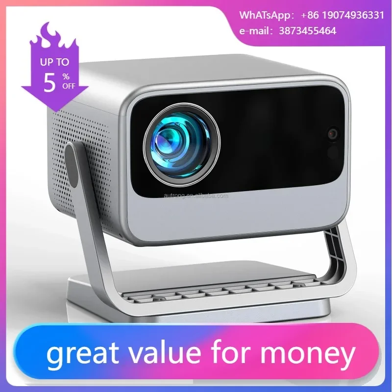 

Auto Focus 600 ANSI Outdoor VOPPLS Movie Projector Lcd Mini Projector Hd 1080p Home Theater 8GB 80W LED Lamp 1.2 To 4 M