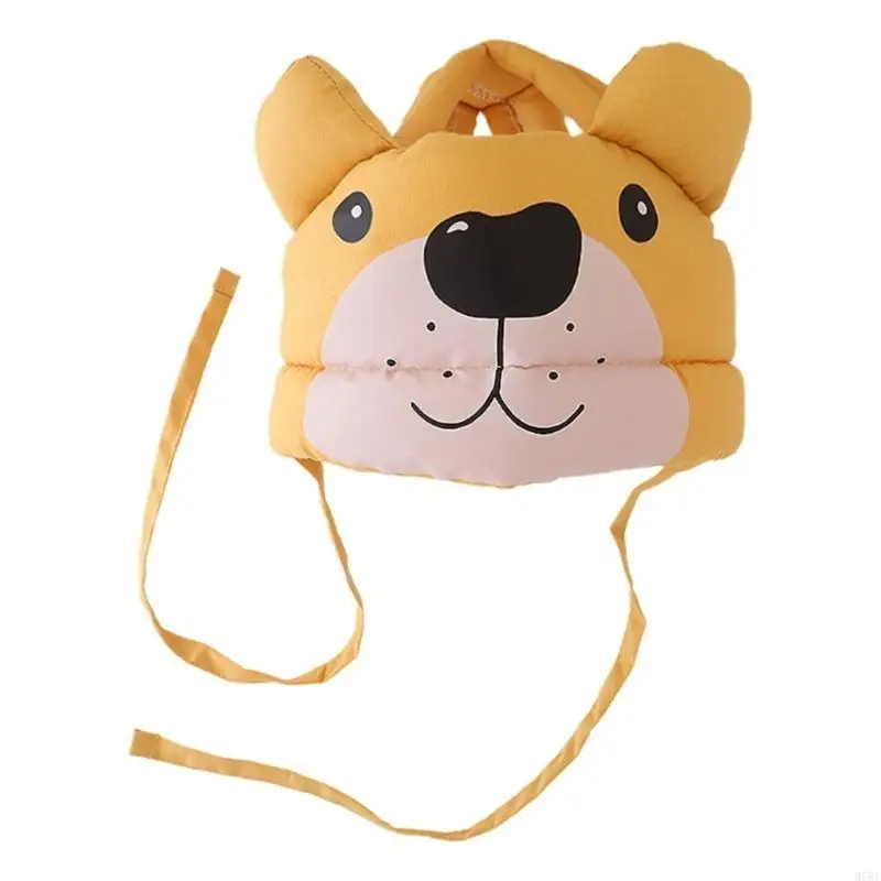 97BE Ochraniacz na główkę dziecka Czapki z motywem kreskówkowym dla dziecka chodzącego i raczkującego Miękka poduszka