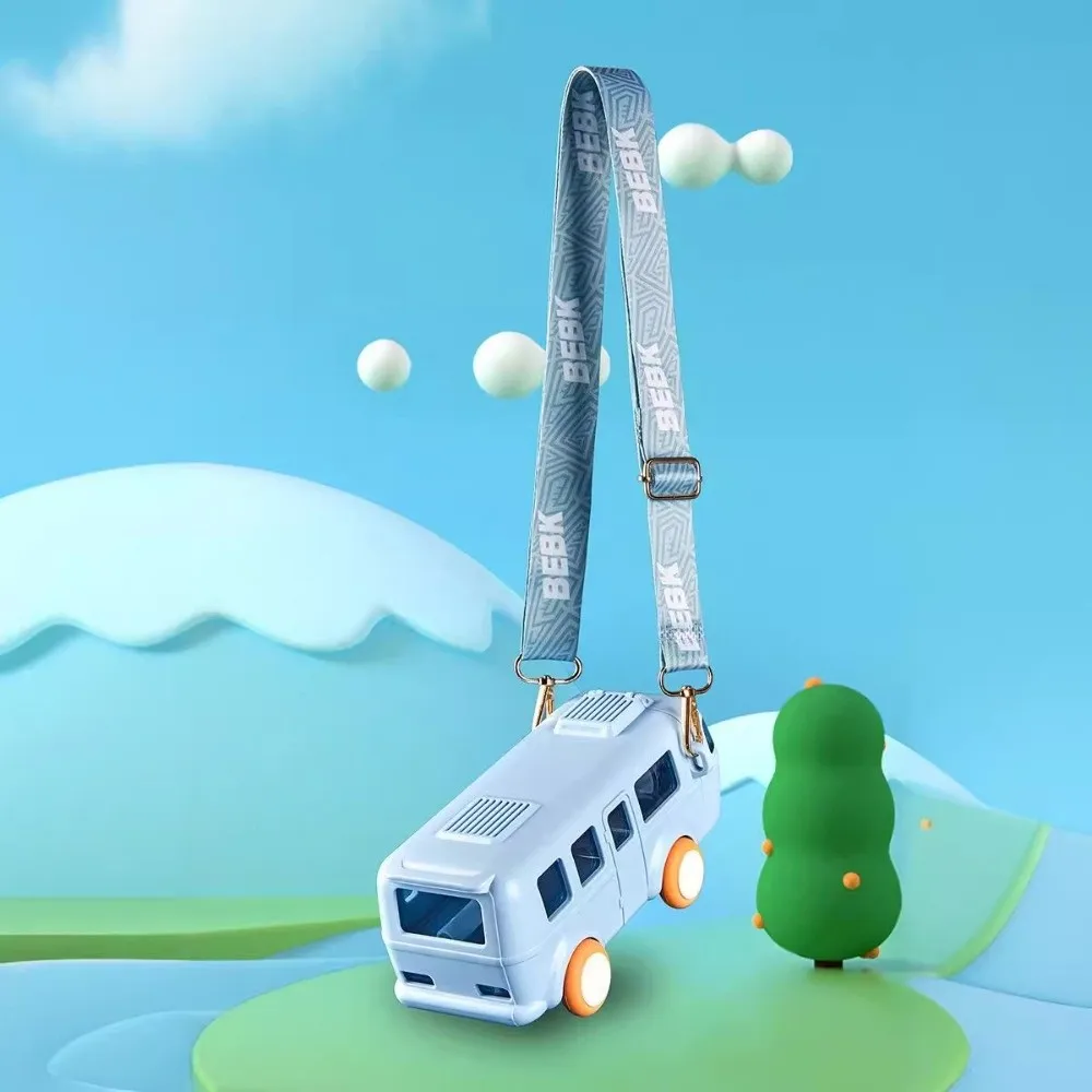 

500ml Baby Bus Water Bottle Removable Leak-Proof Car Shape Straw Water Cup with Shoulder Strap Cartoon 's Water Bottle School