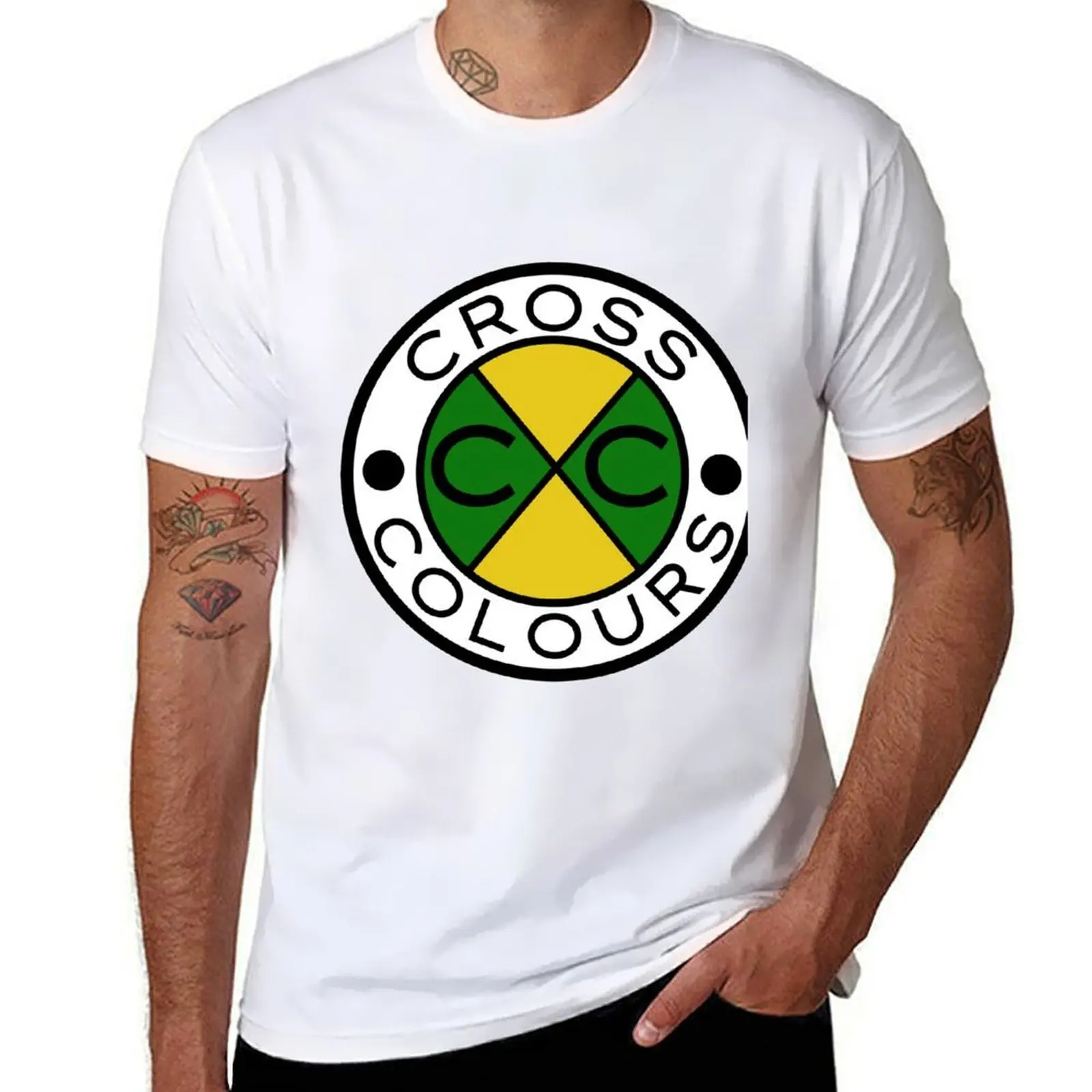 

Cross Colours - 90s Clothes T-Shirt cotton t shirts high quality anime t shirts oversize T-Shirt
