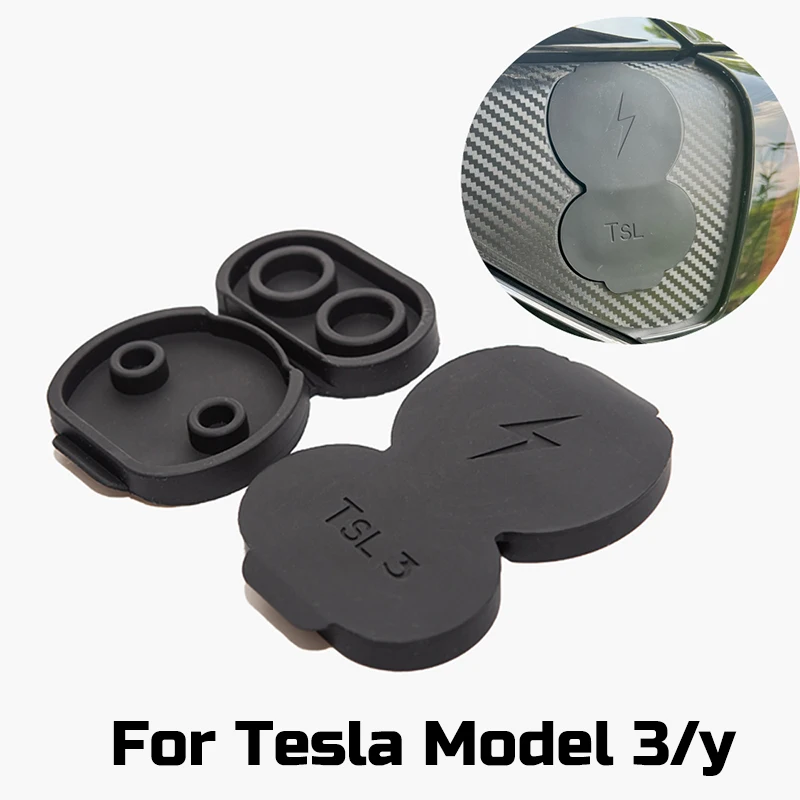 CCS EU Charging Port Cover For Tesla Model 3 Y European Waterproof Silicone Charger Plug Dust Cap Protector Car Accessories