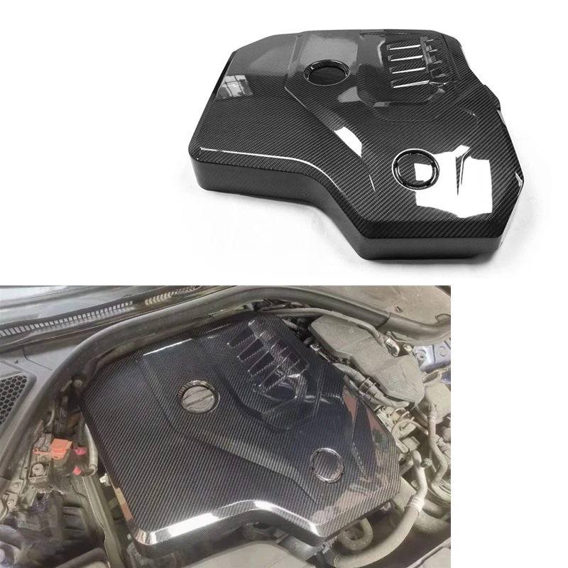 

STLFDry Carbon Fiber B48 Engine Cover for Bmws G20 G22 G23 G26 318i 330i G30 525i 530i G42 G01 G02 2018+ Exterior Front Engine H