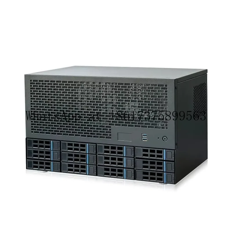 JMCD 12S4-1 هيكل خادم NAS مثبت على الرف 4U 6U 12-Bay مع وحدة معالجة الرسومات AI لتخزين نوى الإنترنت للمنزل/المكتب #5