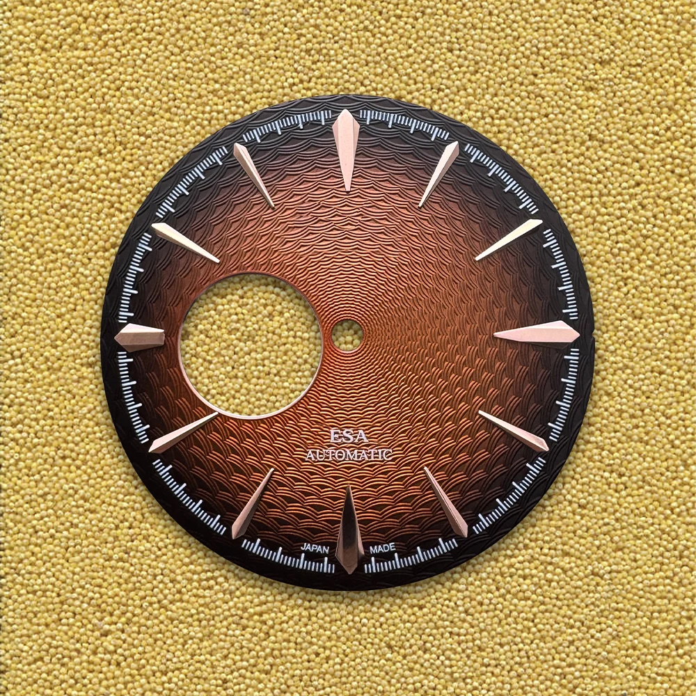 High-Quality 35mm S Logo Cocktail Hollow Out Dial Fit NH35/NH36/NH38 Movement Woven Pattern Dial Watch Modification Accessories