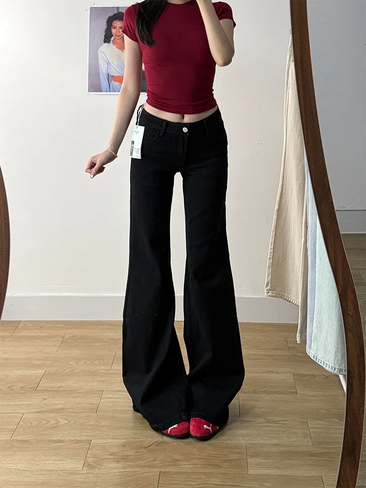 

Ретро джинсы с высокой талией, широкие, выбеленные, женские, летние, новые, удлиненные, свободного кроя, повседневные, из денима