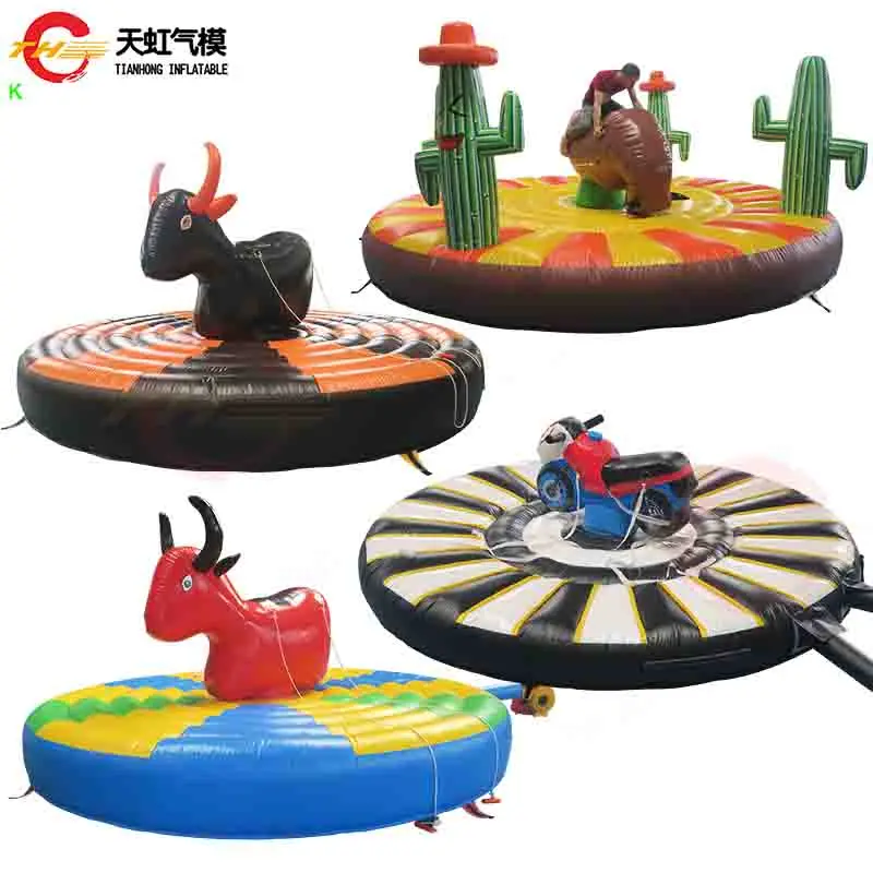 

Разнообразные аттракционы с индивидуальным дизайном: надувные мотоциклы для катания, карнавальные игры, спортивные игры