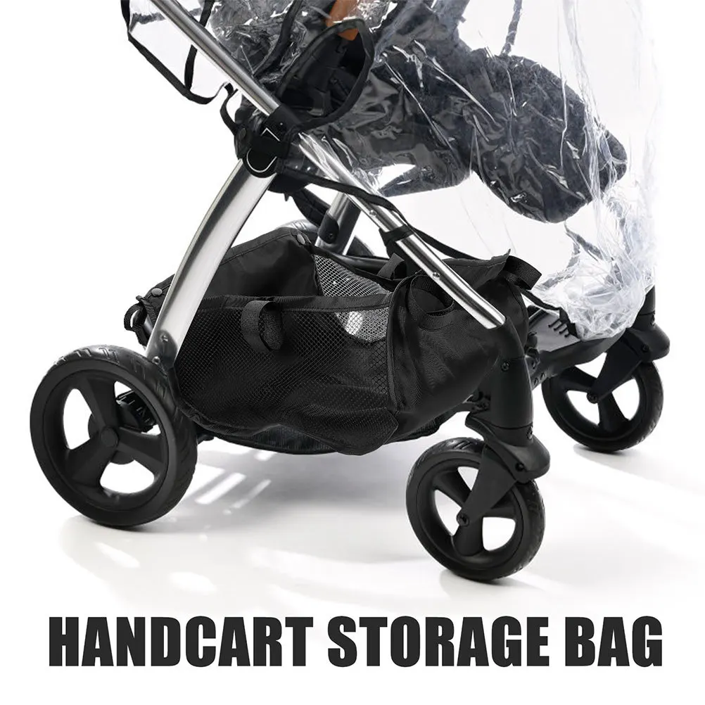 2Pcs Stroller Storage Basket Universal Underseat Organizer Spacious Mesh Cargo Bag for Baby Stroller Accessories