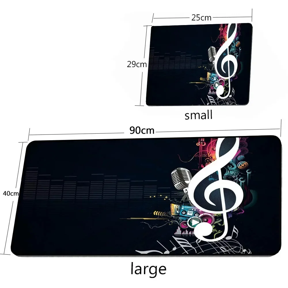 Mairuige Music Note Printing Game Mouse Pad Computer Optical Speed Game Pad Csgo Gamer's Soft Rubber Mouse Pad LOL Gaming Desk