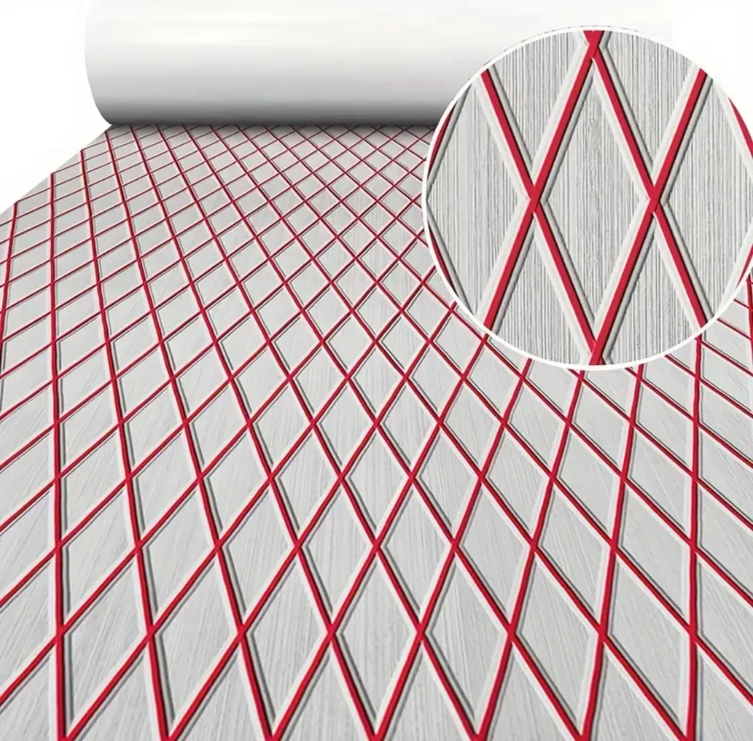 

Нескользящий напольный коврик из ЭВА с цветным геометрическим узором, самоклеящийся, подходит для любого пола лодки, изготовлен из термостойкости.