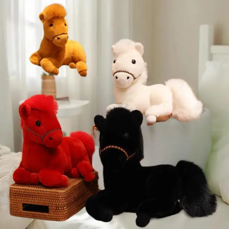 Boneca de pelúcia do zodíaco dos desenhos animados – mascote de pelúcia macia de 2026 ano novo chinês para decoração de casa e presentes.