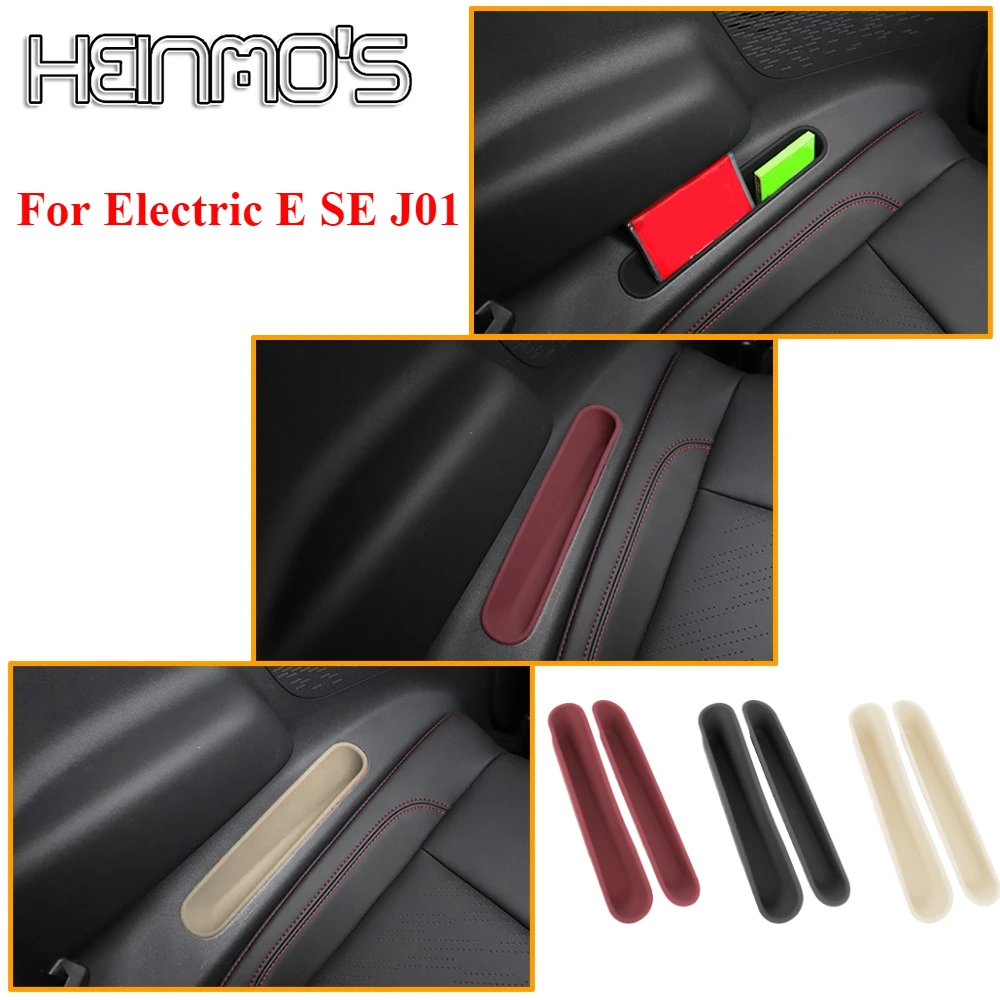 

2pcs Silicone Car Rear Seat Organizer Storage Box Pocket For Mini Cooper Electric J01 Auto Interior Accessories J 01