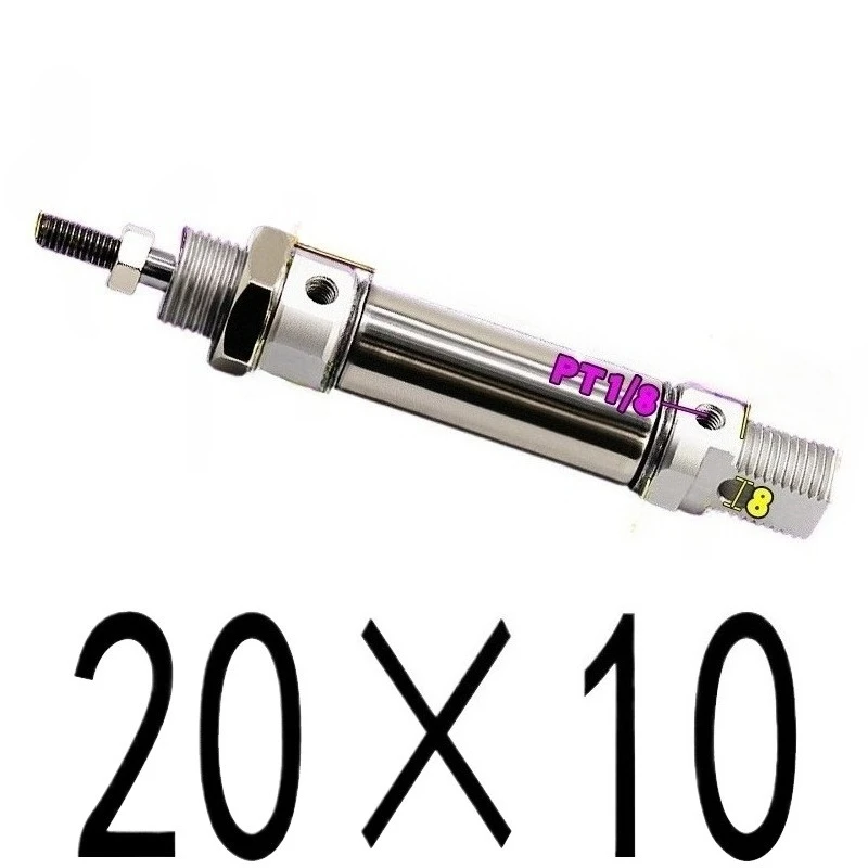 

Apply To Small Pneumatic Stainless Steel Mini Cylinder MI10/12/16/20/25-10*25X30X50X75-S-CA
