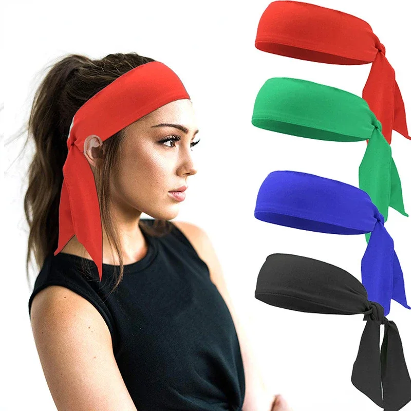 Fashion Bandanas Hairband Head Tie Sports Headband Tie for Running Tennis Karate Athletics Brief Style Hair Accessories